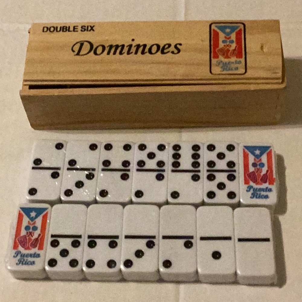 NEW Puerto Rico Dominos Set with flag print along with musical instruments - Picture 1 of 6